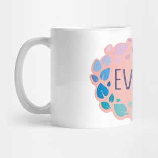 Everly name with colorful leaves Mug